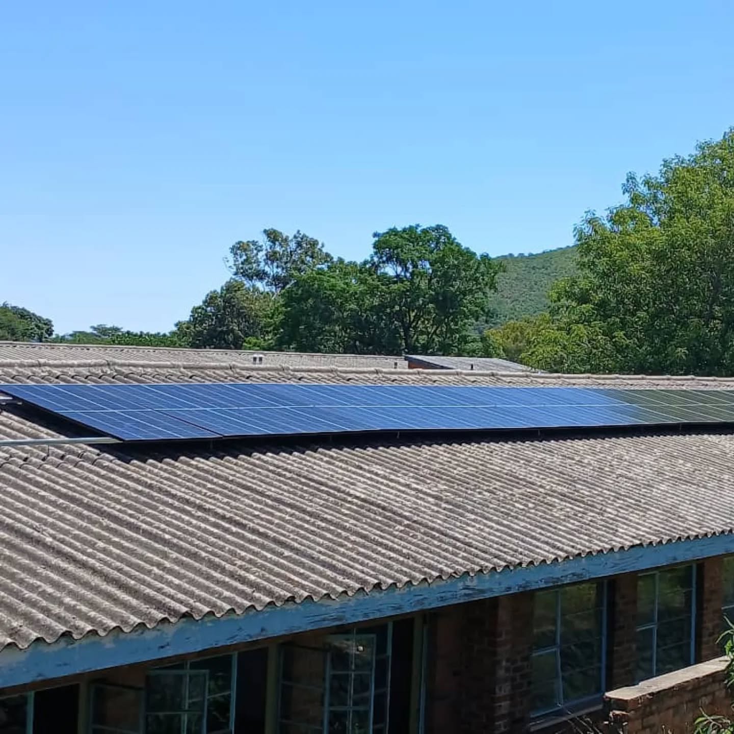 Large photo of St Augustine’s School solar installation by Solarpro Zimbabwe